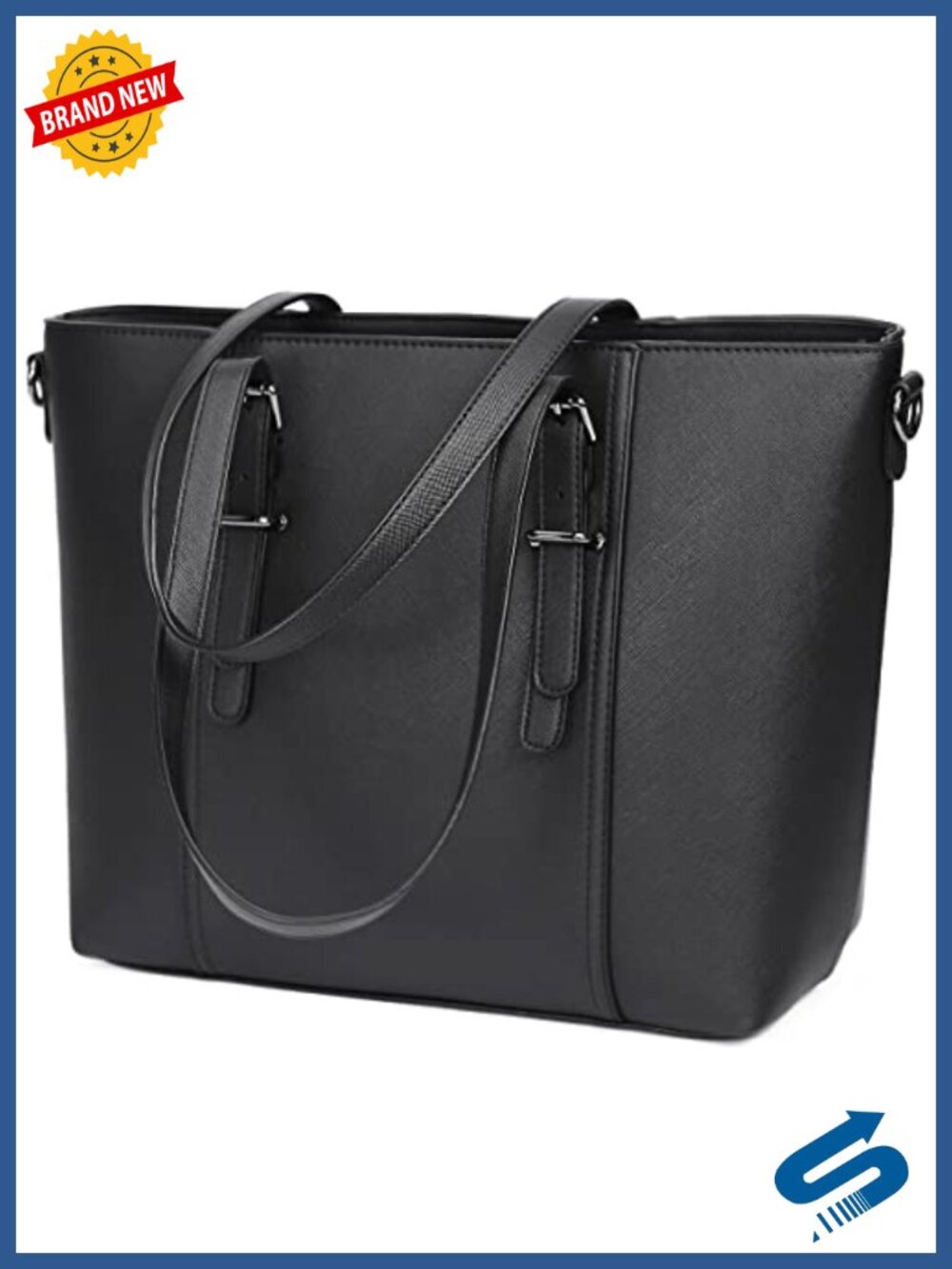 Tote Shoulder Bag Satchel Purse for Women - Synthetic Leather Top Handle
